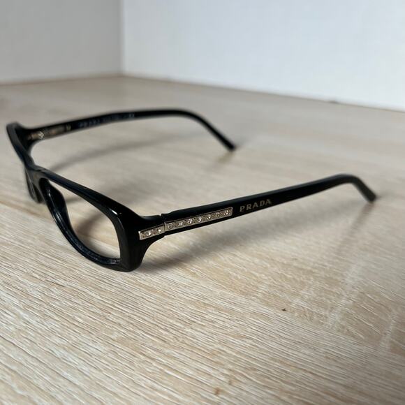 Prada VPR 09M 1AB-1O1 Eyeglasses PARTS ONLY Black Frame 53-16-135 - Picture 3 of 8